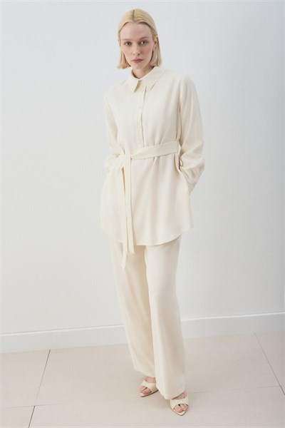 MİORİ HARVEY CUPRA PANTOLONLU TAKIM VANİLYA