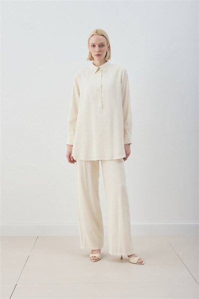 MİORİ HARVEY CUPRA PANTOLONLU TAKIM VANİLYA