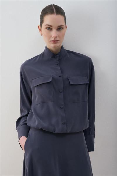 MİORİ LORES TAŞLANMIŞ MODAL ETEKLİ TAKIM LACİVERT