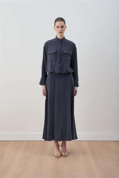 MİORİ LORES TAŞLANMIŞ MODAL ETEKLİ TAKIM LACİVERT