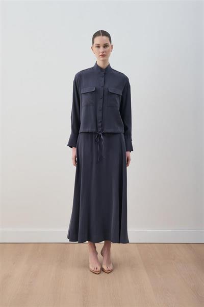 MİORİ LORES TAŞLANMIŞ MODAL ETEKLİ TAKIM LACİVERT