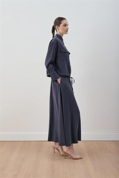 MİORİ LORES TAŞLANMIŞ MODAL ETEKLİ TAKIM LACİVERT