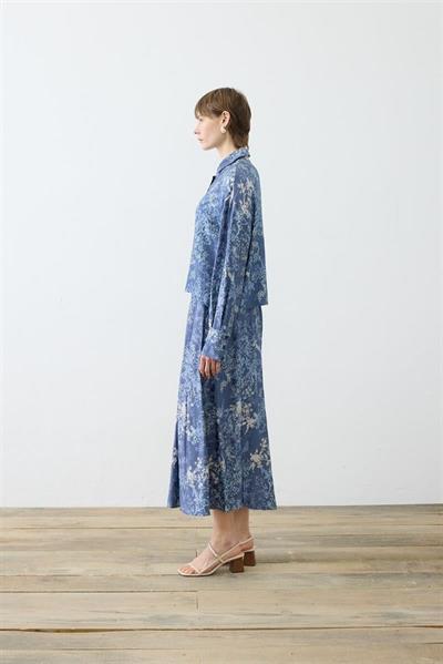 MİORİ MERSEY ETEKLİ JAKARLI TAKIM LACİVERT