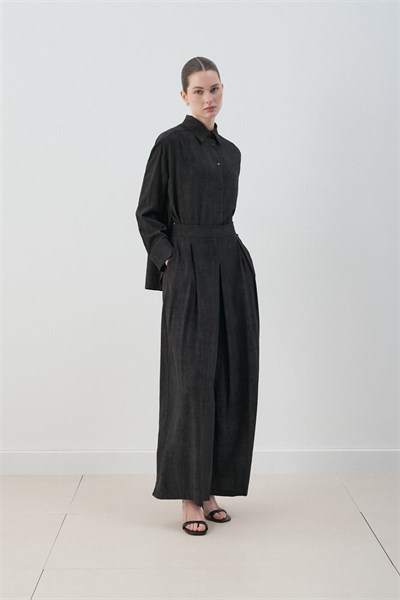 MİORİ MOREA PANTOLONLU VİSKON TAKIM SİYAH