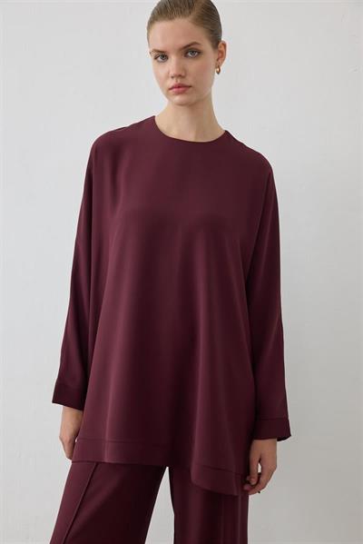 MİORİ PARMA KREP TAKIM BORDO