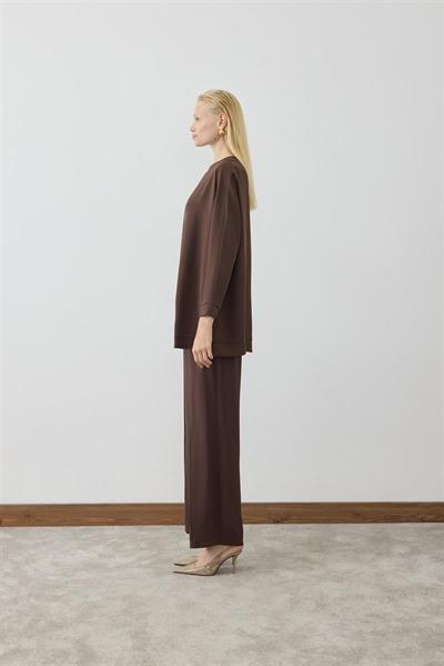 MİORİ PARMA KREP TAKIM KAHVE