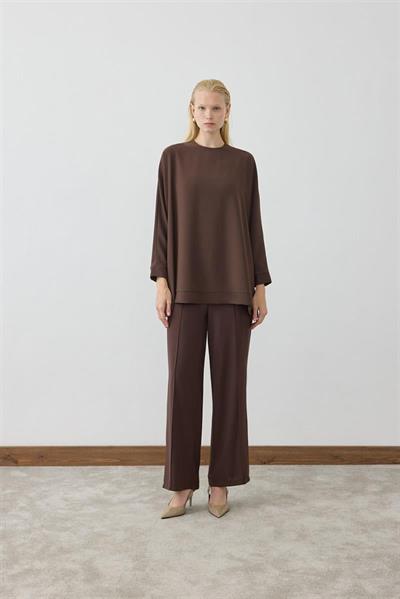 MİORİ PARMA KREP TAKIM KAHVE