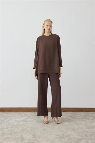 MİORİ PARMA KREP TAKIM KAHVE