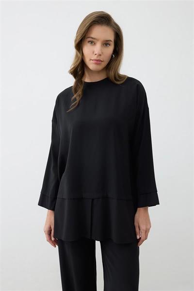 MİORİ STRADA PANTOLONLU MODAL TAKIM SİYAH