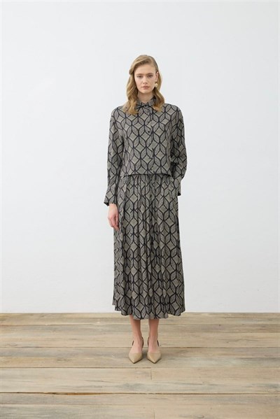 MİORİ TORİNO ETEKLİ RAYON VİSKON TAKIM SİYAH