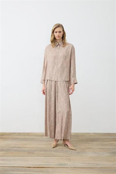 MİORİ TORİNO PANTOLONLU RAYON VİSKON TAKIM VİZON