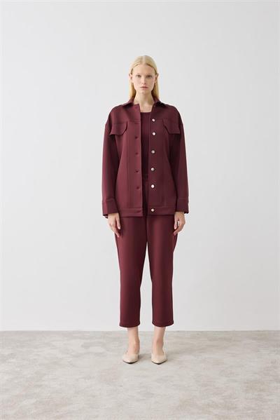 MİORİ VENA PANTOLONLU SCUBA TAKIM BORDO