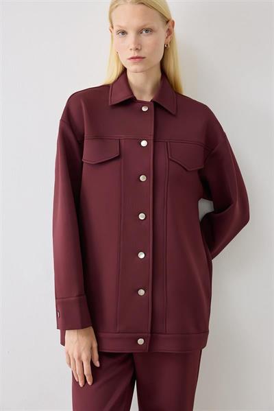 MİORİ VENA PANTOLONLU SCUBA TAKIM BORDO