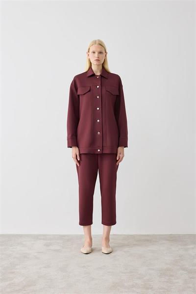 MİORİ VENA PANTOLONLU SCUBA TAKIM BORDO