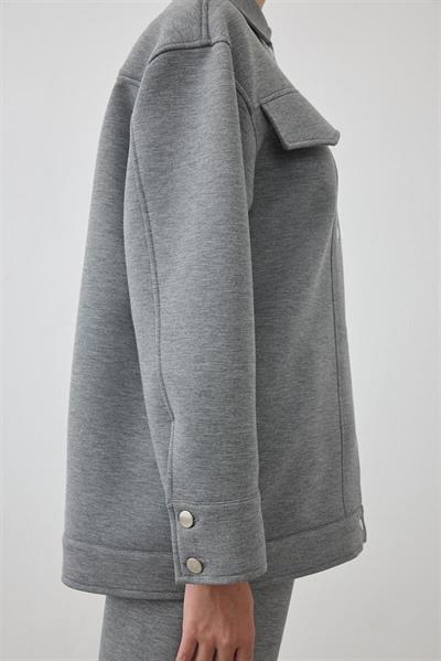 MİORİ VENA PANTOLONLU SCUBA TAKIM GRİ MELANJ