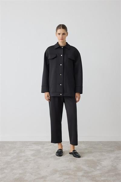 MİORİ VENA PANTOLONLU SCUBA TAKIM SİYAH