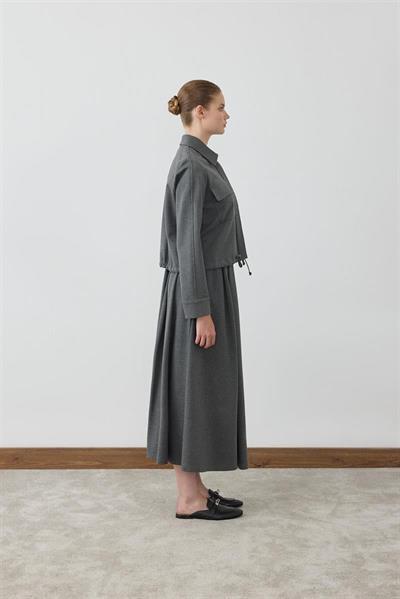 MİORİ VİERA ETEKLİ TAKIM ANTRASİT