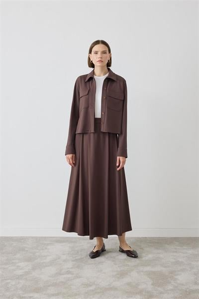 MİORİ VİERA ETEKLİ TAKIM KAHVE