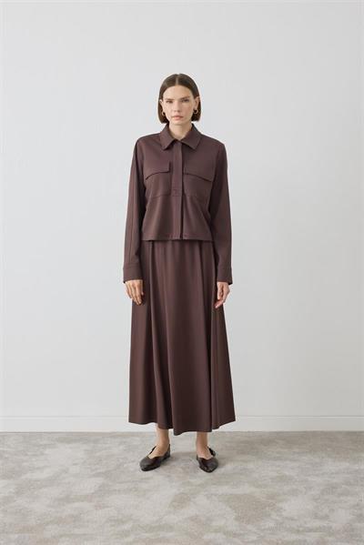 MİORİ VİERA ETEKLİ TAKIM KAHVE