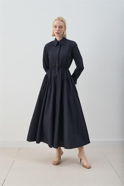 MİORİ ALBA PAMUKLU ELBİSE LACİVERT