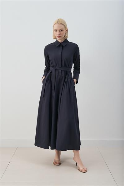 MİORİ ALBA PAMUKLU ELBİSE LACİVERT