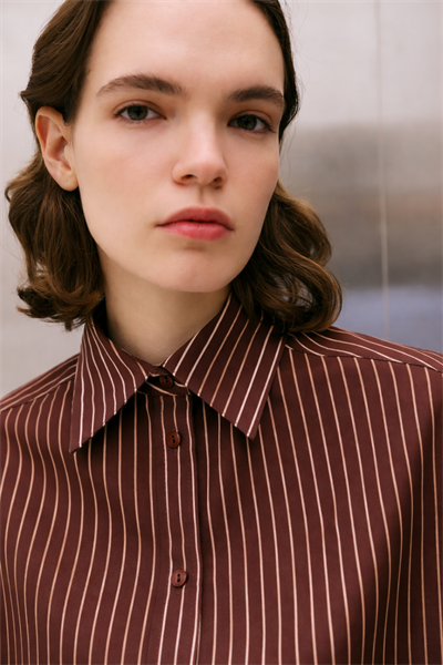 MİORİ ARVİA PAMUKLU GÖMLEK KAHVE