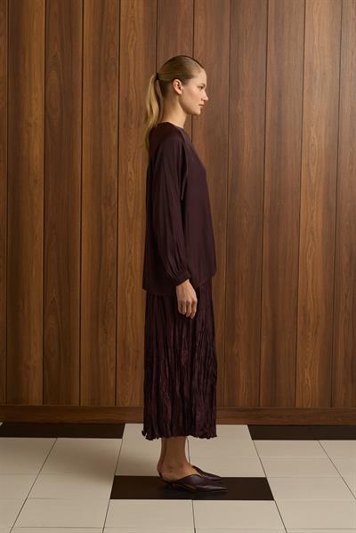 MİORİ GALA CRASH ETEKLİ TAKIM BORDO