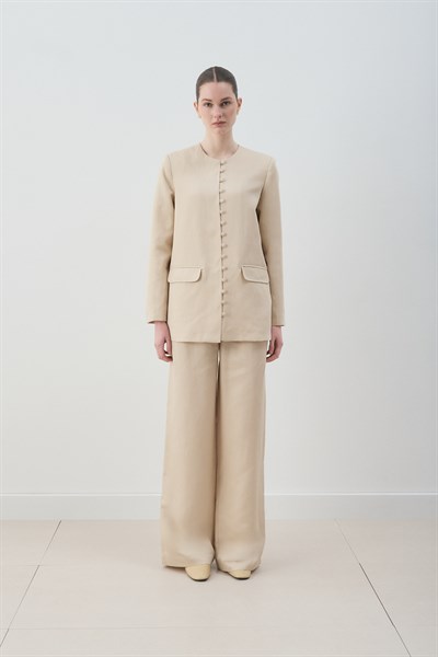 MİORİ GRESSA CEKET PANTOLON LYOCELL KETEN TAKIM NATURAL