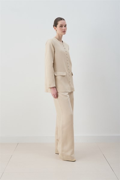 MİORİ GRESSA CEKET PANTOLON LYOCELL KETEN TAKIM NATURAL