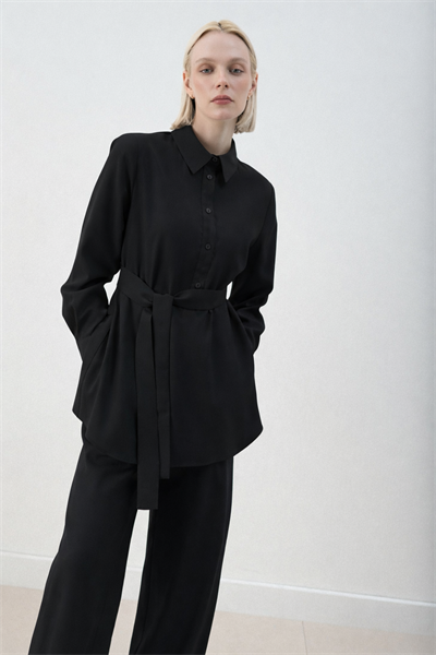 MİORİ HARVEY CUPRA PANTOLONLU TAKIM SİYAH