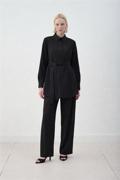 MİORİ HARVEY CUPRA PANTOLONLU TAKIM SİYAH