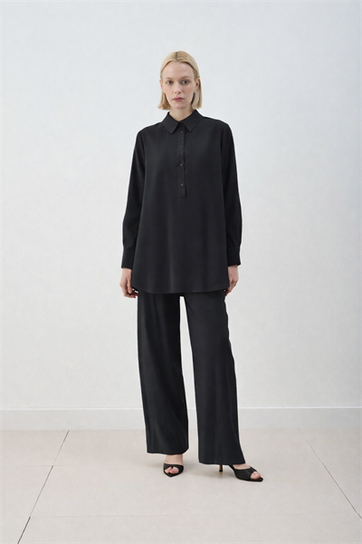 MİORİ HARVEY CUPRA PANTOLONLU TAKIM SİYAH