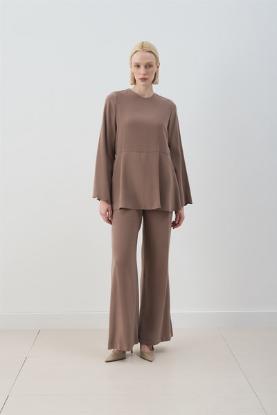 MİORİ JESSE TAŞLANMIŞ MODAL PANTOLONLU TAKIM ETUP