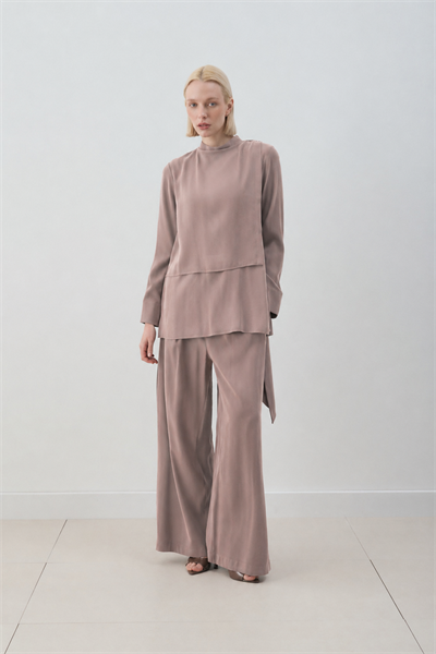 MİORİ MOTTE TAŞLANMIŞ MODAL PANTOLONLU TAKIM ETUP