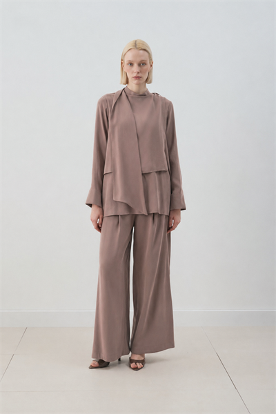 MİORİ MOTTE TAŞLANMIŞ MODAL PANTOLONLU TAKIM ETUP