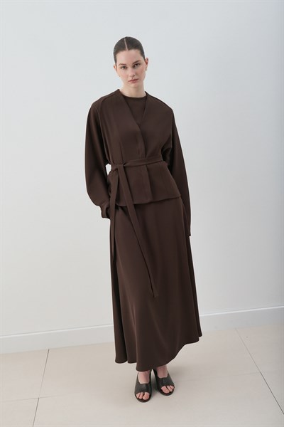 MİORİ RAVEN SOFT-TOUCH ETEKLİ TAKIM KAHVE