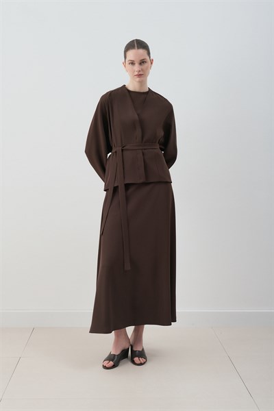 MİORİ RAVEN SOFT-TOUCH ETEKLİ TAKIM KAHVE