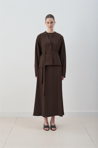 MİORİ RAVEN SOFT-TOUCH ETEKLİ TAKIM KAHVE