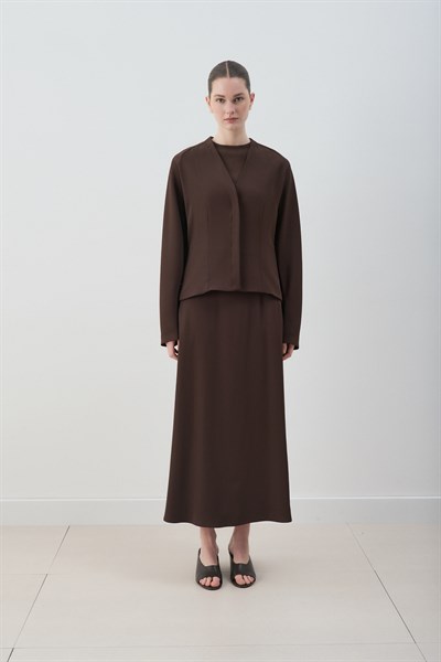 MİORİ RAVEN SOFT-TOUCH ETEKLİ TAKIM KAHVE