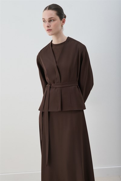 MİORİ RAVEN SOFT-TOUCH ETEKLİ TAKIM KAHVE