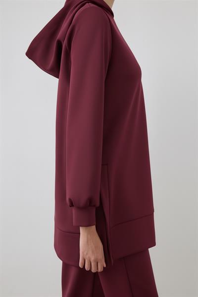 MİORİ REST PANTOLONLU SCUBA TAKIM BORDO