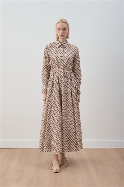 MİORİ VALENA VUAL ELBİSE KAHVE