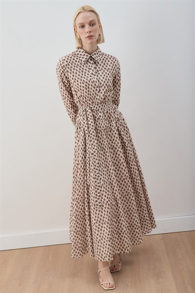 MİORİ VALENA VUAL ELBİSE KAHVE