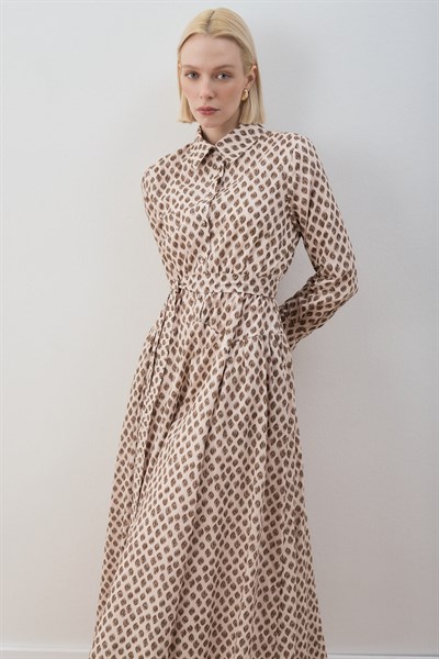 MİORİ VALENA VUAL ELBİSE KAHVE