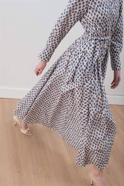 MİORİ VALENA VUAL ELBİSE MAVİ