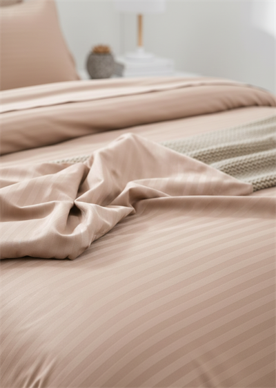 Deluxe Saten Nevresim Takımı Çift Kişilik - Bej