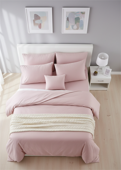 Deluxe Saten Nevresim Takımı Çift Kişilik - Pembe