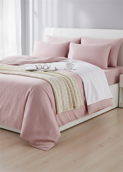 Deluxe Saten Nevresim Takımı Çift Kişilik - Pembe
