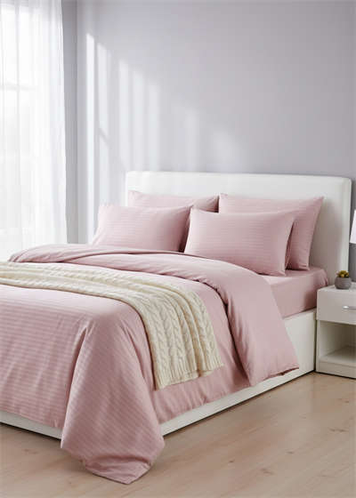 Deluxe Saten Nevresim Takımı Çift Kişilik - Pembe