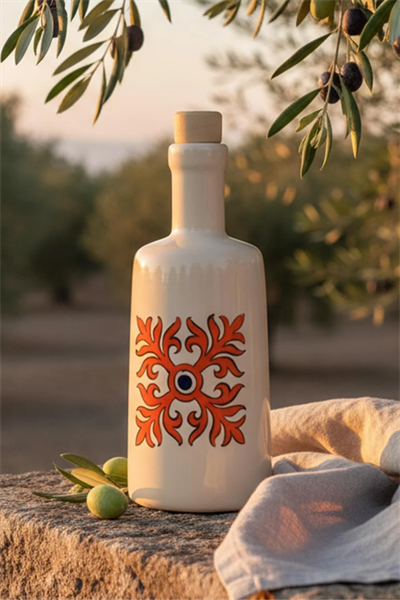 500 ml Çini Damla – El Boyama Seramik Şişe